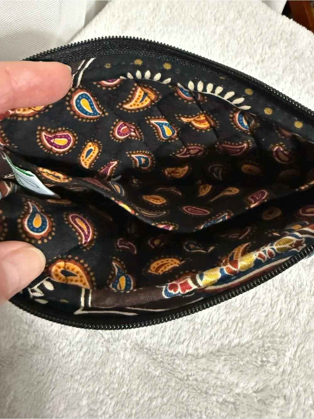 Vera Bradley Black Floral Quilted Wristlet